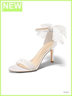 Open Toe Ankle Strap Stiletto Heels Lace Fabric Adjustable Buckle